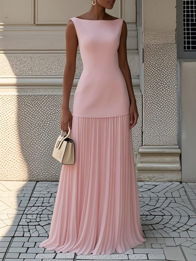SHARON | Pleated maxi dress