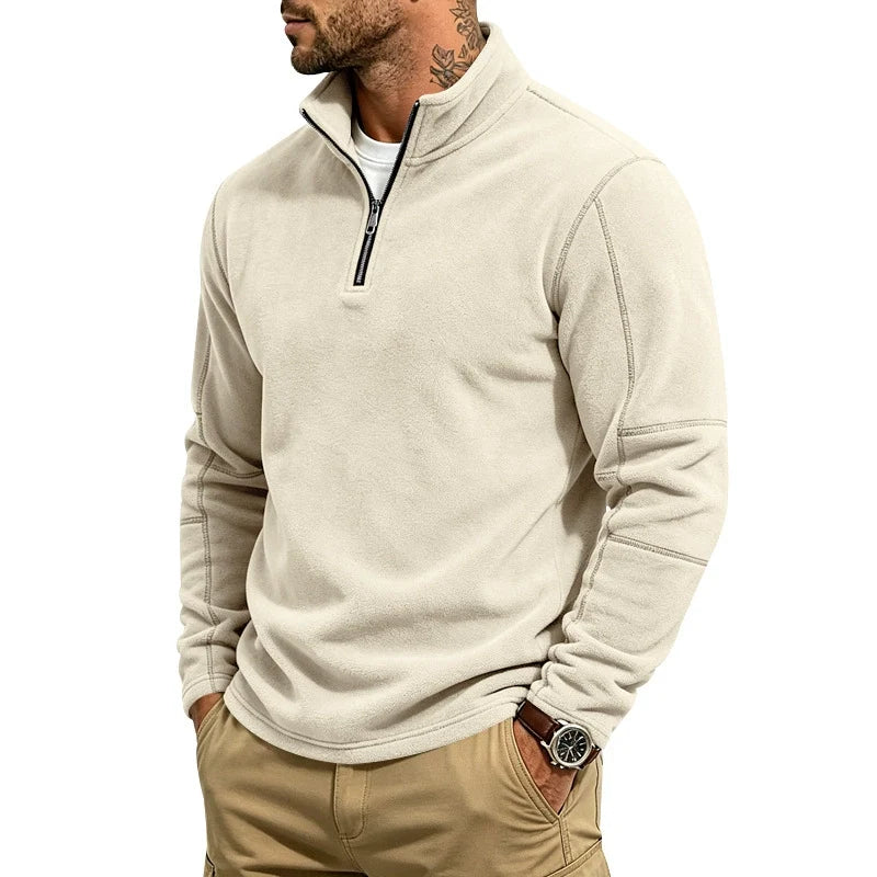 HARLAN | Half-zip pullover with stand collar