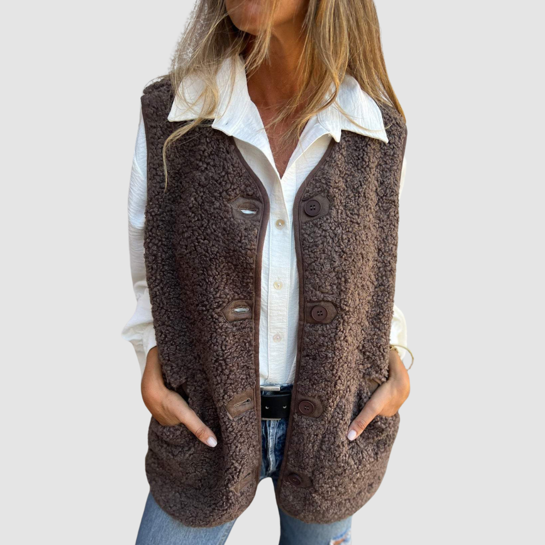 ARLENE | Sleeveless vest that buttons up