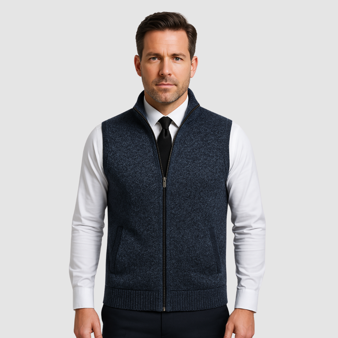 AMELIA | Fleece gilet with zip front