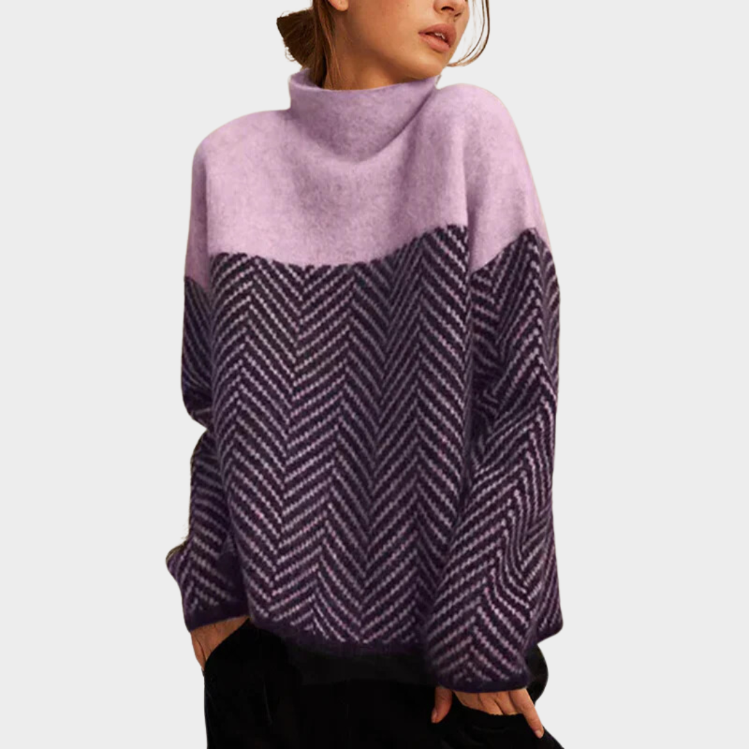 BEVERLY | Geometric knit in a quiet pattern