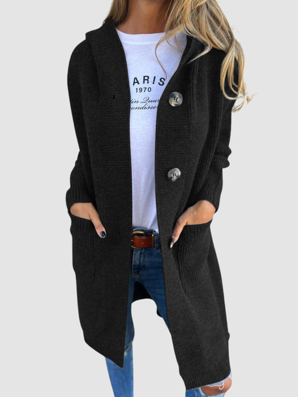 LOIS | Long hooded cardigan