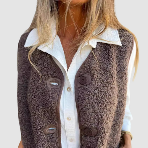 ARLENE | Sleeveless vest that buttons up