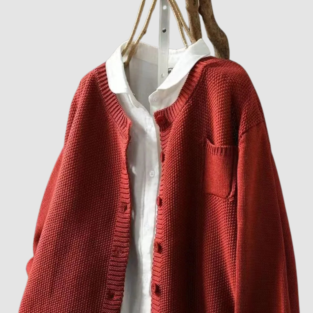LORRAINE | Button cardigan with a chest pocket