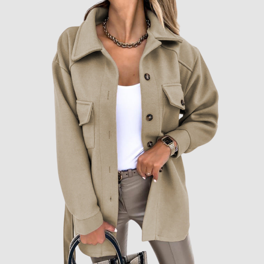 CLARA | Relaxed fit jacket with button closure