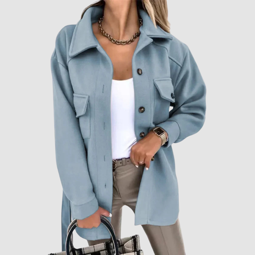 CLARA | Relaxed fit jacket with button closure