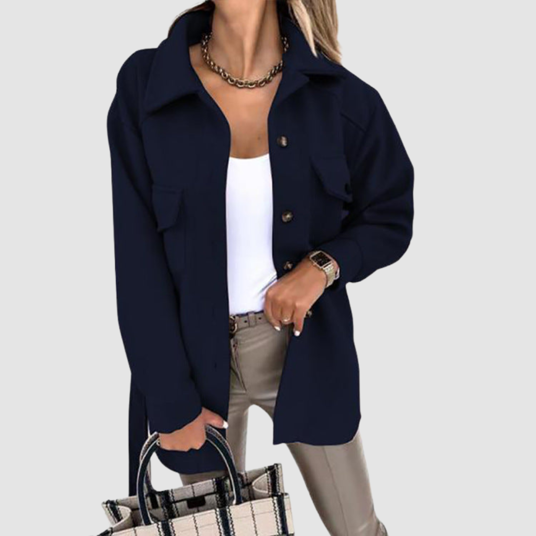 CLARA | Relaxed fit jacket with button closure