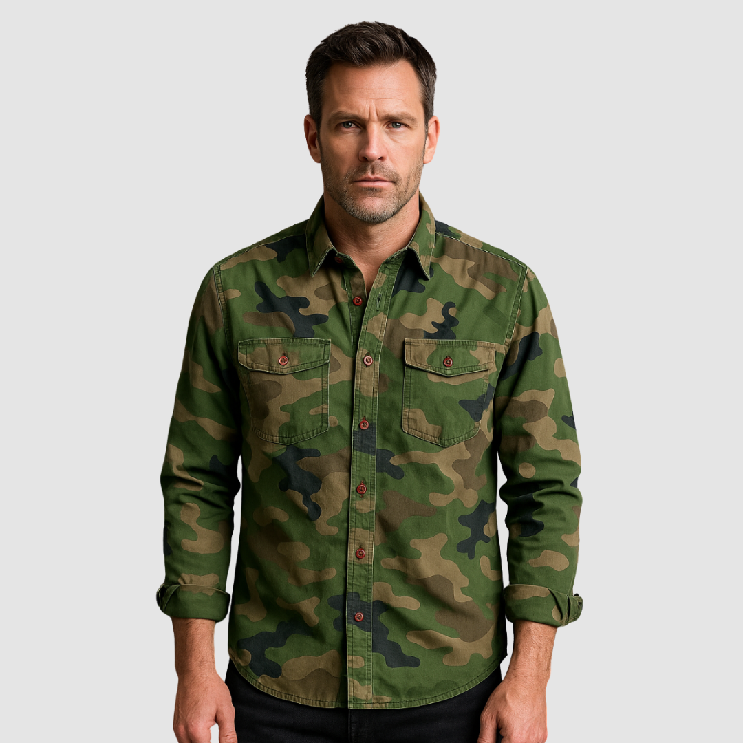 ROSEMARY | Camo button-down shirt
