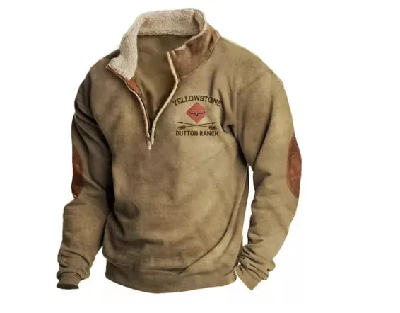 FLETCHER | Printed half-zip sweatshirt