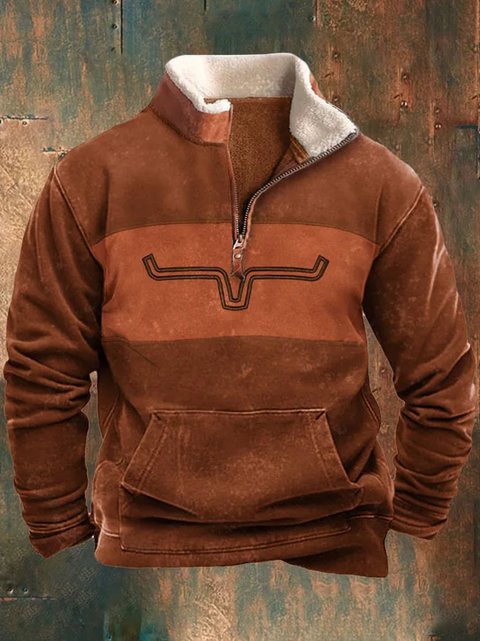 FLETCHER | Printed half-zip sweatshirt