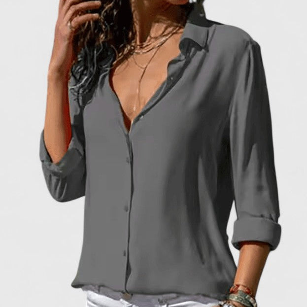 MAUDE | Chiffon V-neck layering blouse
