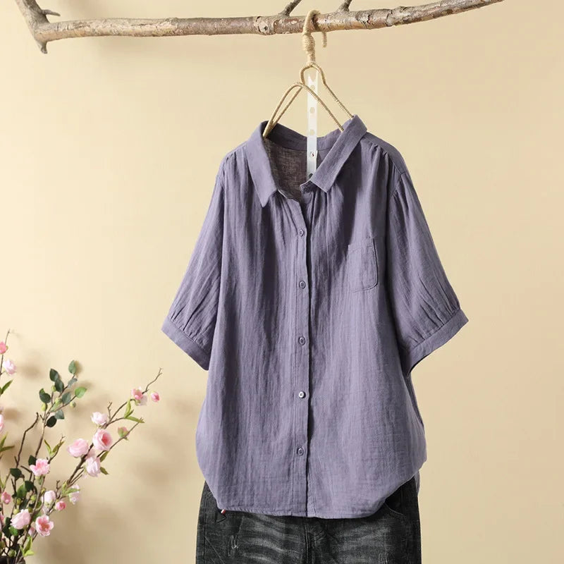 DOLORES | Cotton gauze half sleeve top