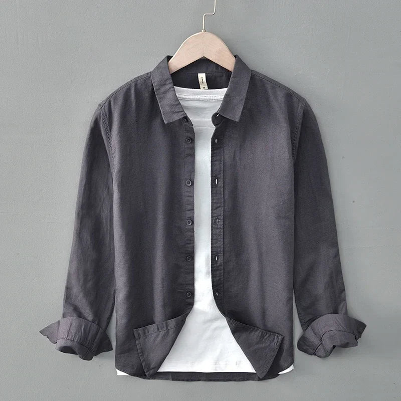 AMELIA | Long sleeve linen shirt