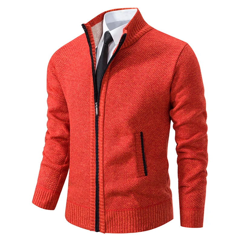 KENNETH | Quarter-zip knit with a striped chest