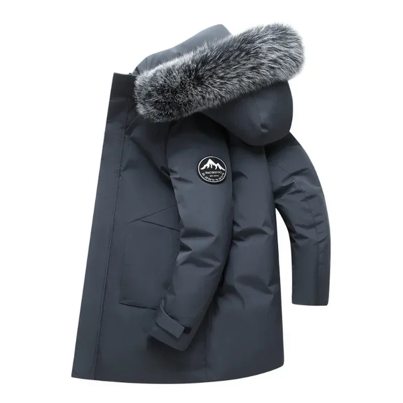 KIERAN | Windproof winter jacket with a plush collar