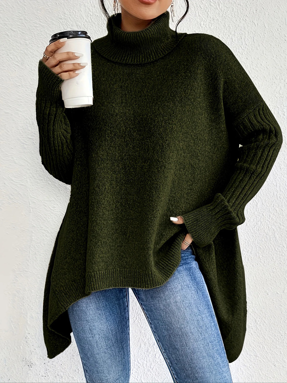 EDNA | High neck sweater with a relaxed fit