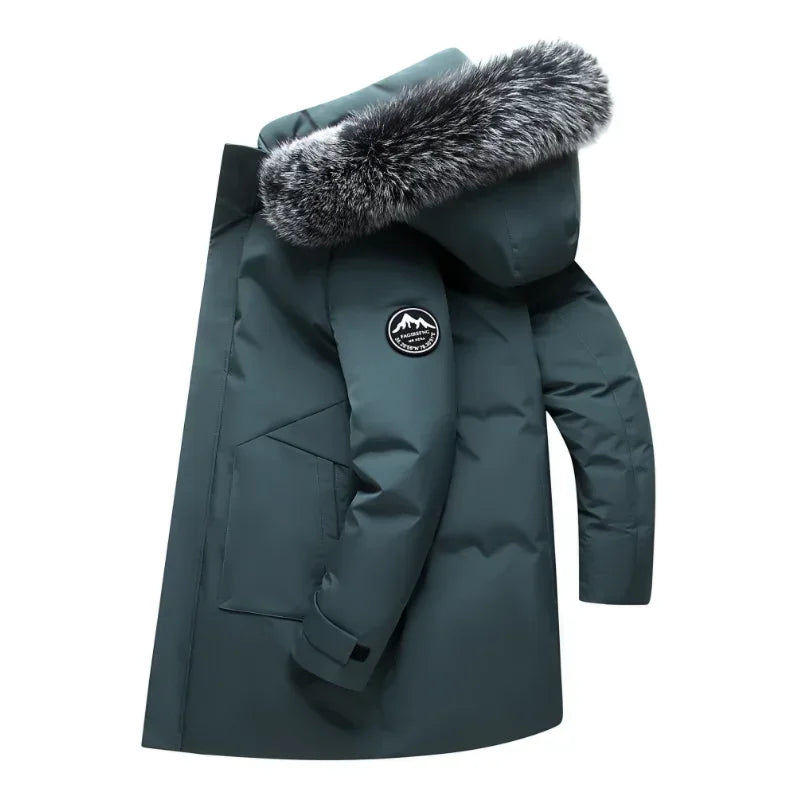 KIERAN | Windproof winter jacket with a plush collar