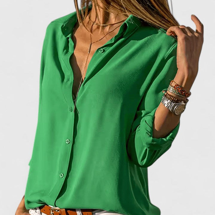 MAUDE | Chiffon V-neck layering blouse