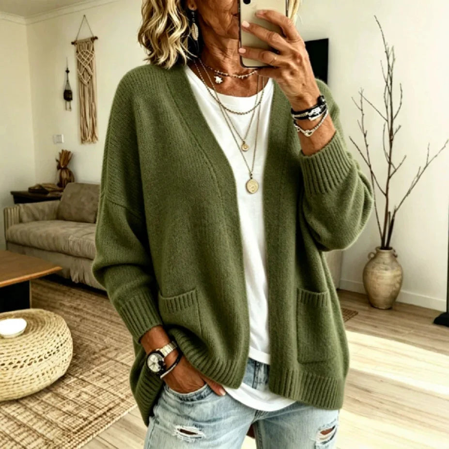 GLADYS | Open front cardigan with pockets