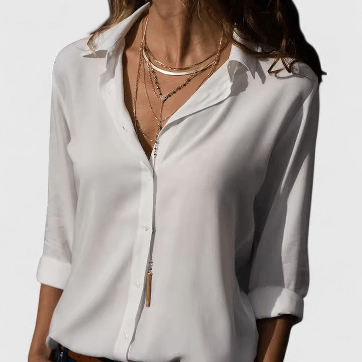 MAUDE | Chiffon V-neck layering blouse
