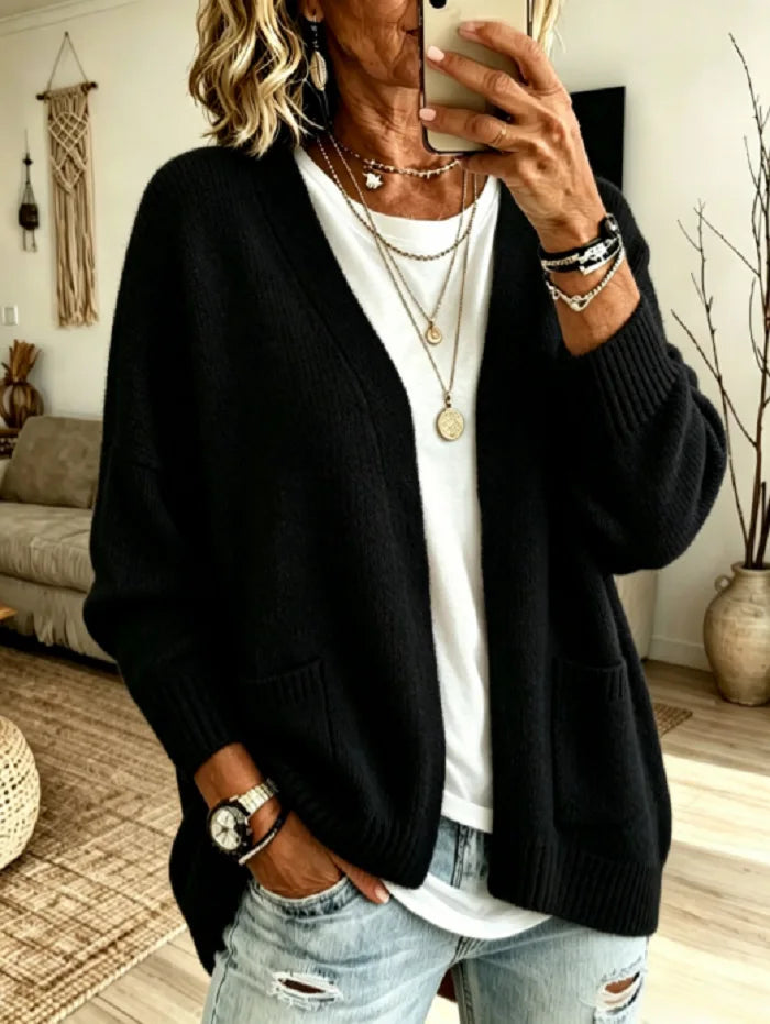 GLADYS | Open front cardigan with pockets
