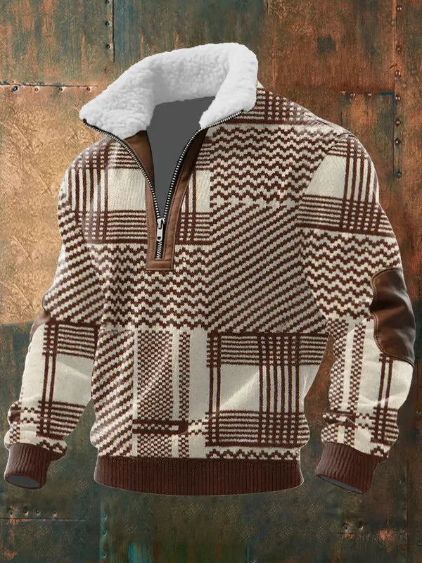 FLOYD | Patchwork half-zip with a plush collar