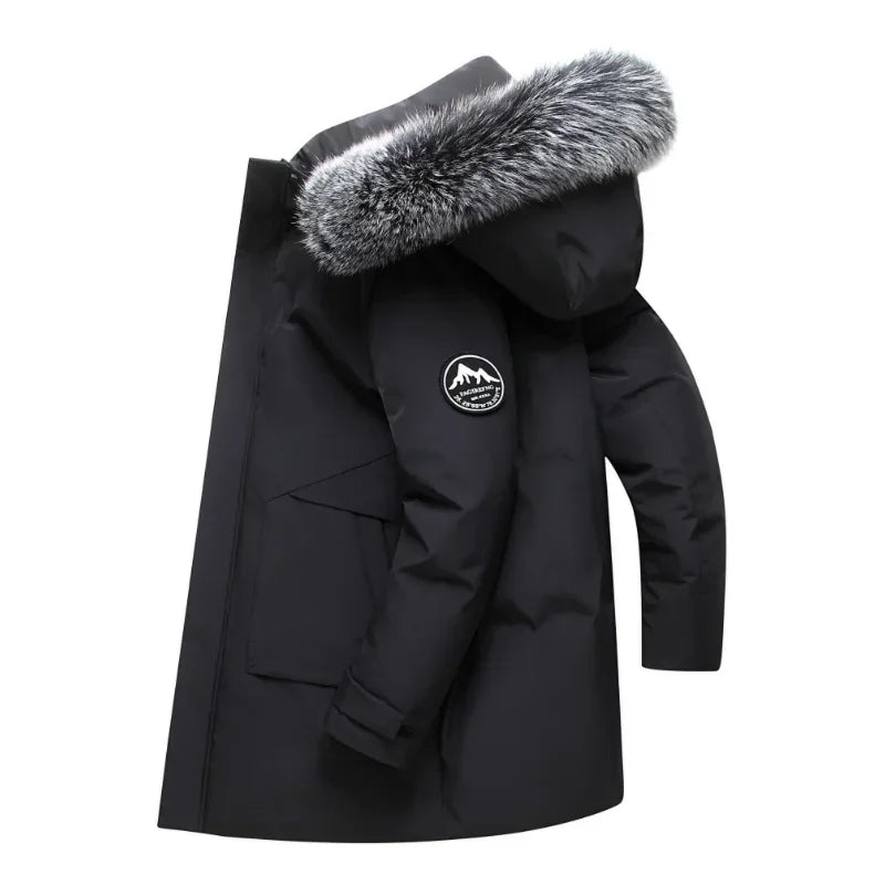 KIERAN | Windproof winter jacket with a plush collar