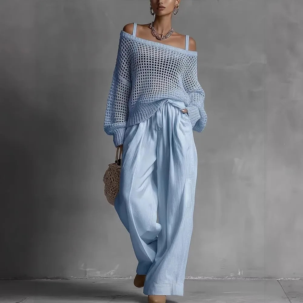 CLARA | Off-shoulder top with a high waistband
