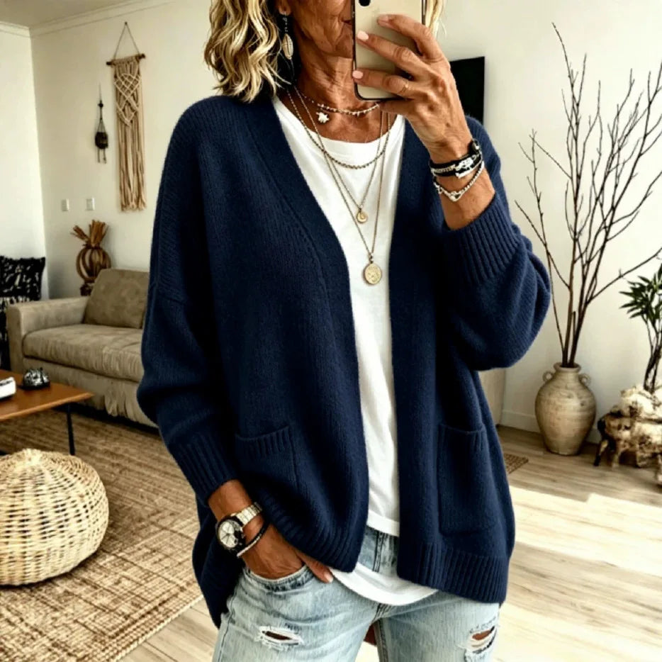 GLADYS | Open front cardigan with pockets
