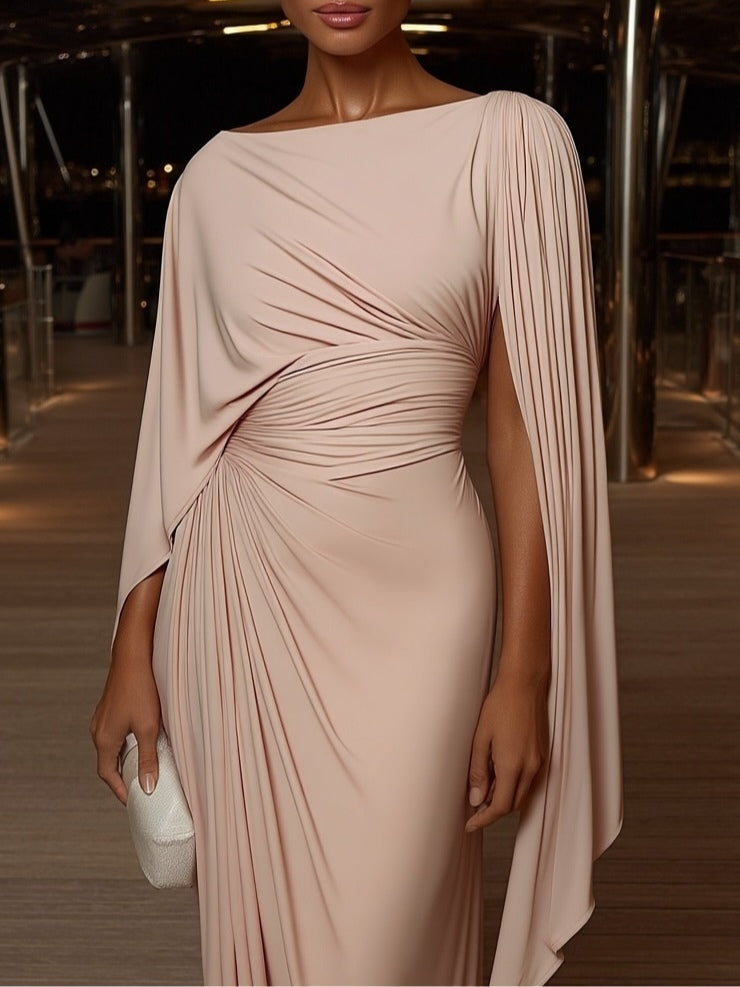 EVELYN | Draped one-shoulder gown
