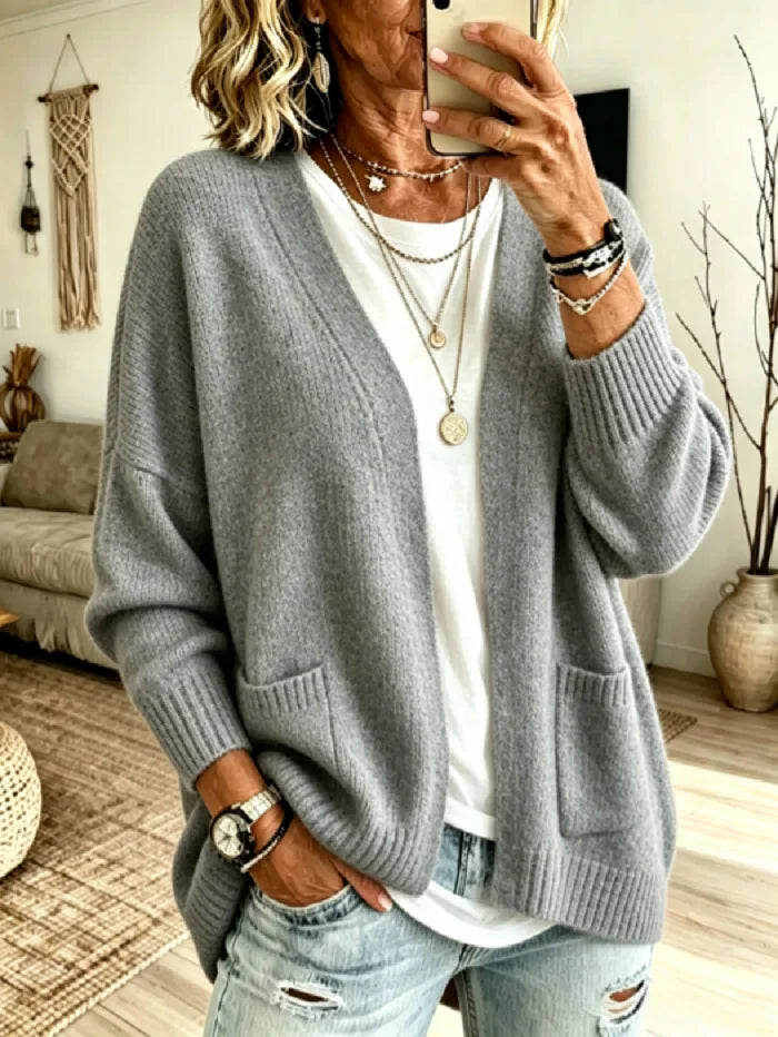 GLADYS | Open front cardigan with pockets