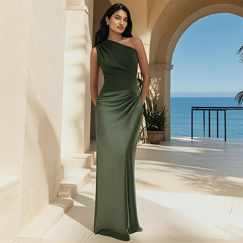 LORRAINE | One-shoulder maxi dress