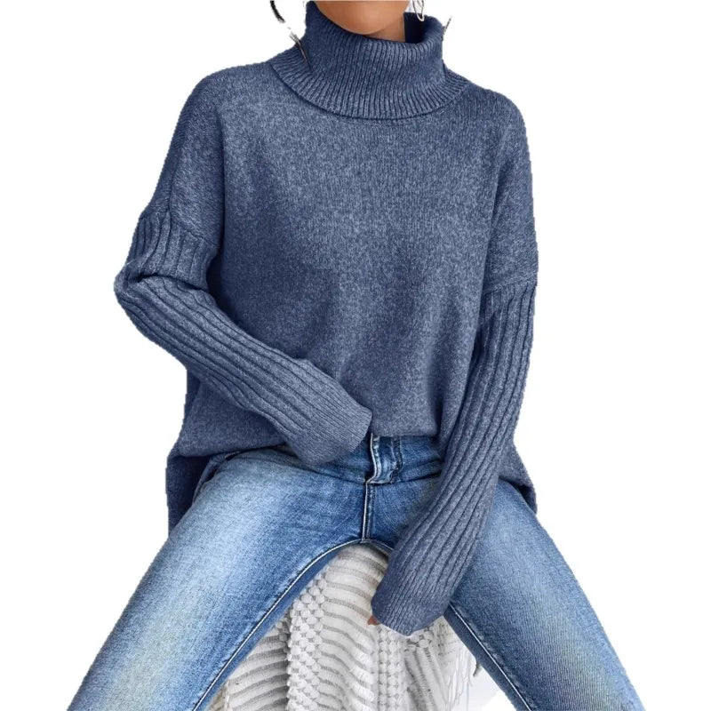 EDNA | High neck sweater with a relaxed fit