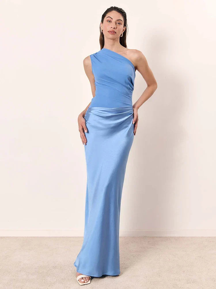 LORRAINE | One-shoulder maxi dress