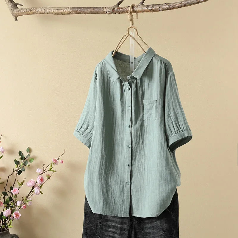 DOLORES | Cotton gauze half sleeve top