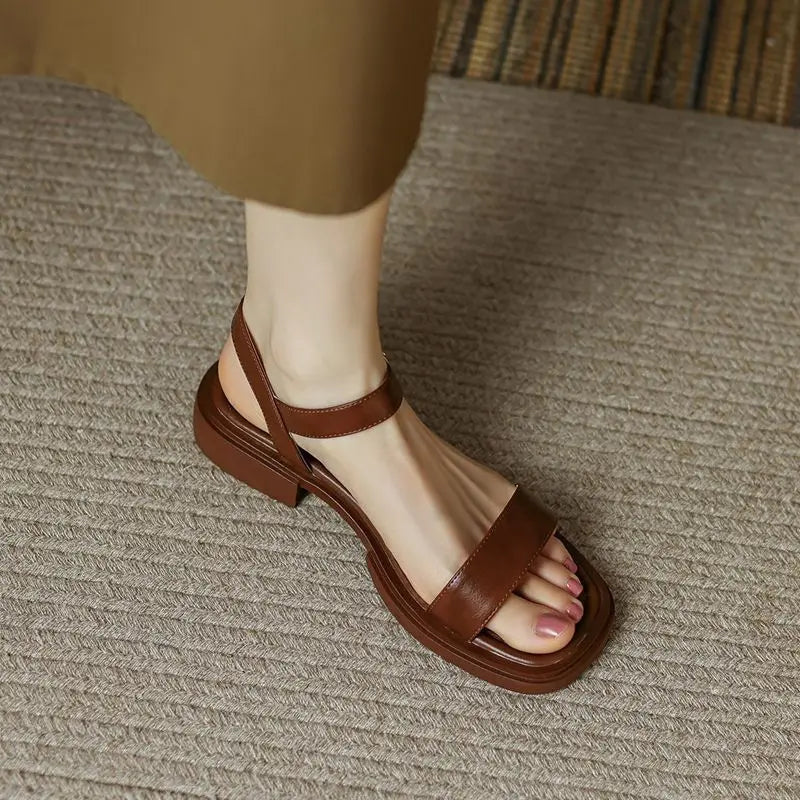 BEVERLY | Block heel sandals with soft straps