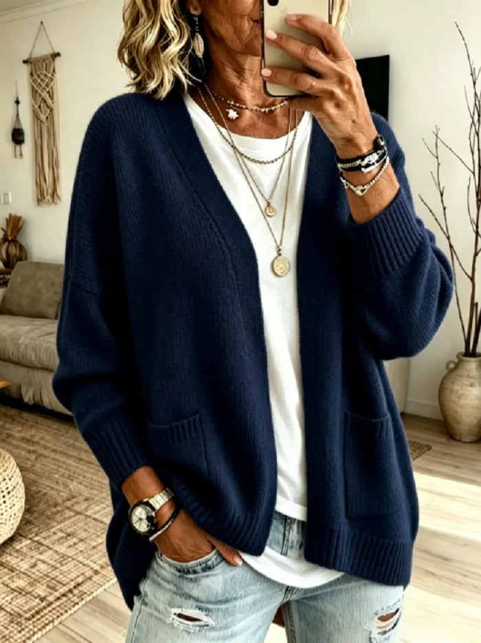 GLADYS | Open front cardigan with pockets