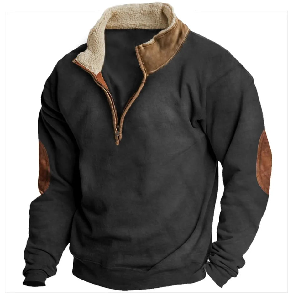 FLETCHER | Printed half-zip sweatshirt
