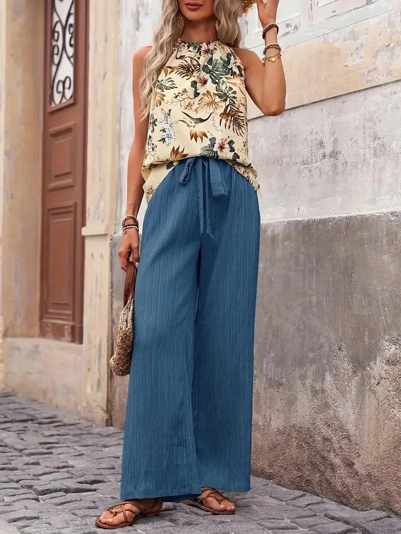 SHEILA | Sleeveless top with flowy pants
