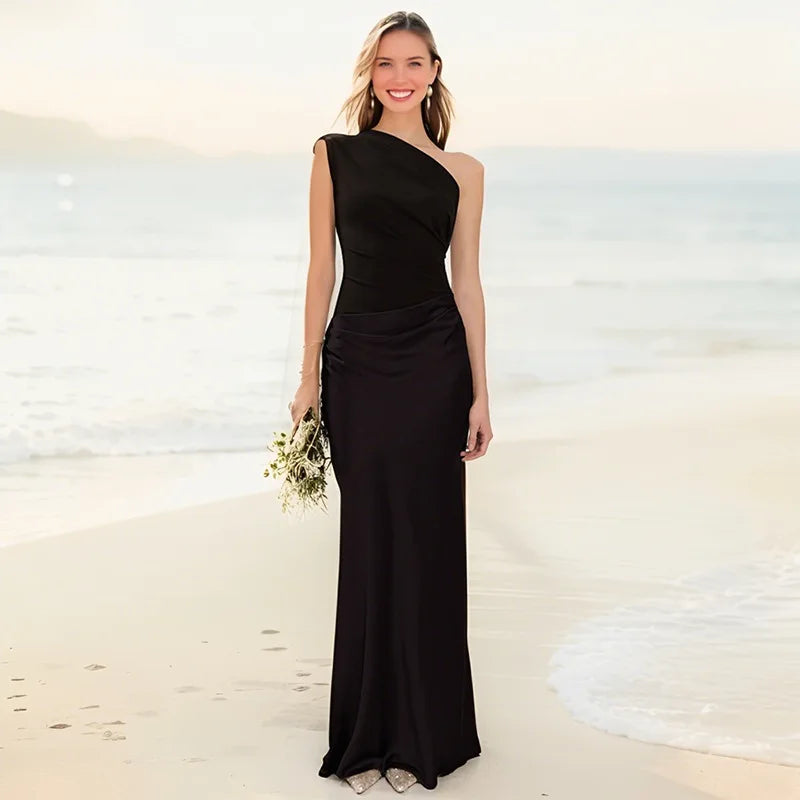 LORRAINE | One-shoulder maxi dress
