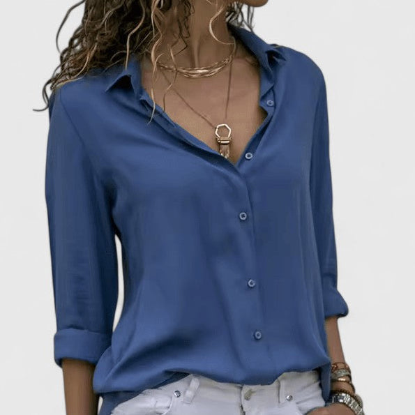 MAUDE | Chiffon V-neck layering blouse