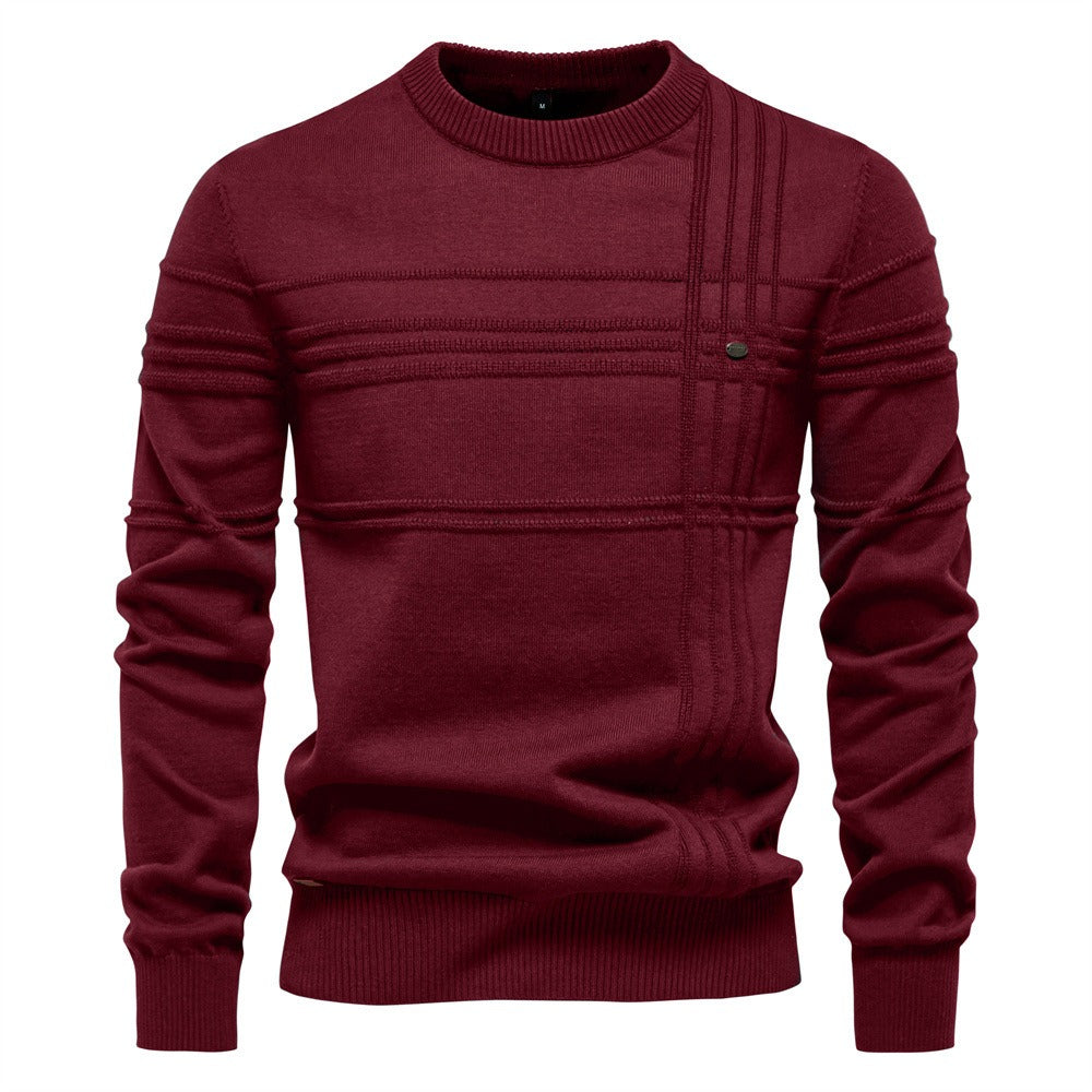 CORNELIUS | Crewneck sweater with a tonal grid