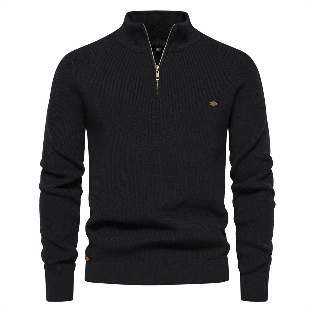 BARNABY | Ribbed quarter-zip sweater