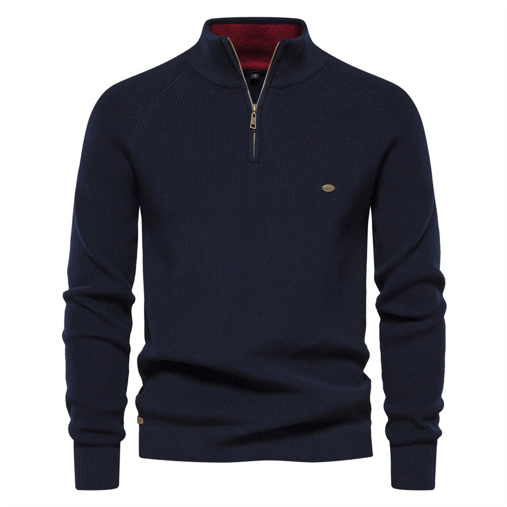 BARNABY | Ribbed quarter-zip sweater