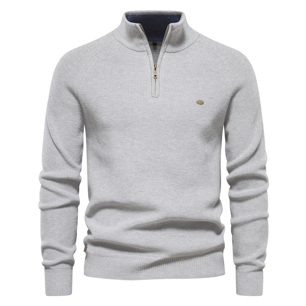 BARNABY | Ribbed quarter-zip sweater