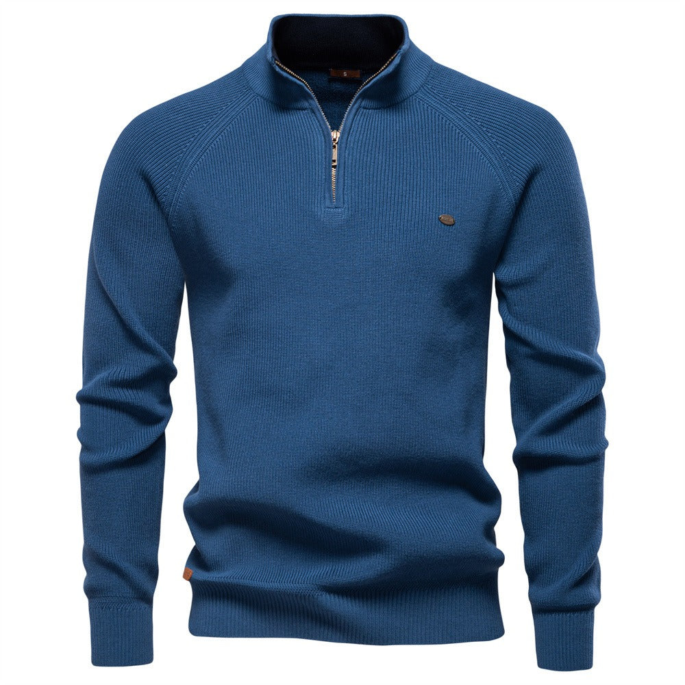 BARNABY | Ribbed quarter-zip sweater