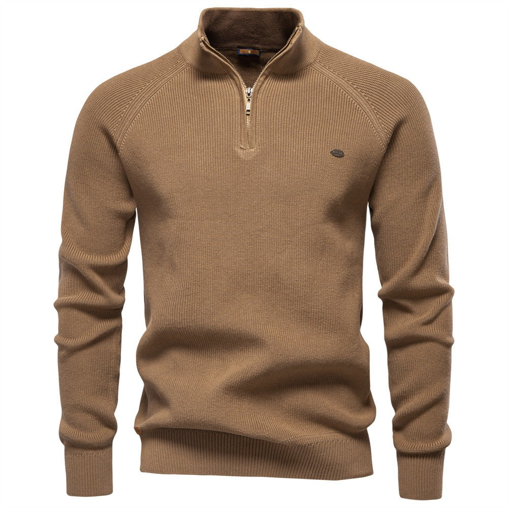 BARNABY | Ribbed quarter-zip sweater