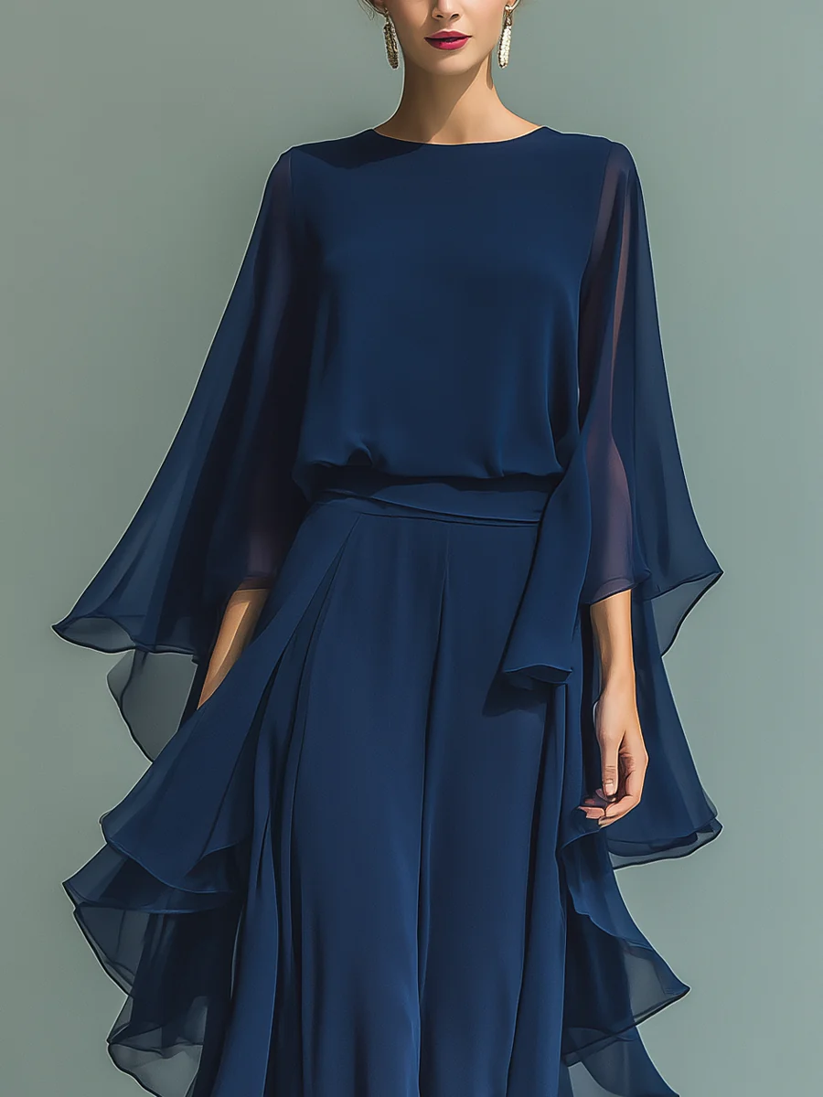 DOROTHY | Flared sleeves with straight-leg trousers