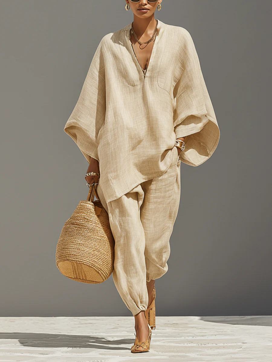 NORA | Relaxed set with an asymmetric hem