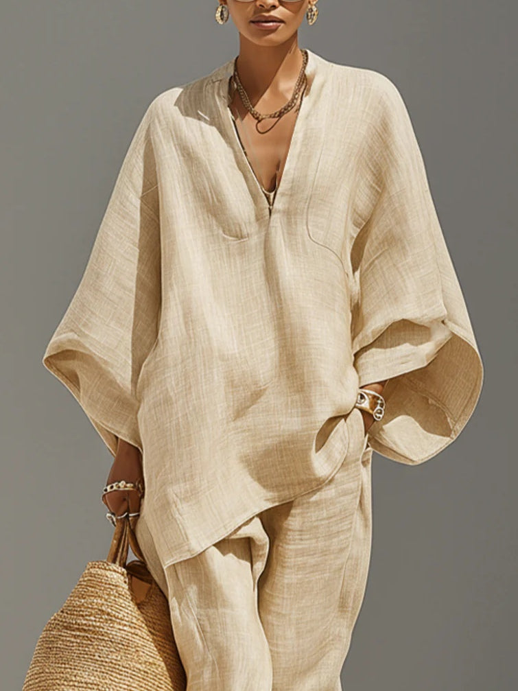 NORA | Relaxed set with an asymmetric hem